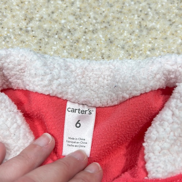 🌖 Carters size 6 pink full zip fleece - Picture 4 of 5